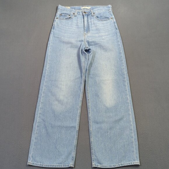 Levi's Premium Jeans Women's 28x31 Fits 29x29 Blue High Loose Hemp Cotton Denim - Picture 1 of 14